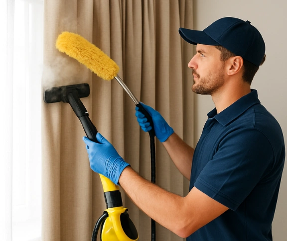 Trusted drapes cleaning technician Matty Curtain Cleaning cannon-hill QLD