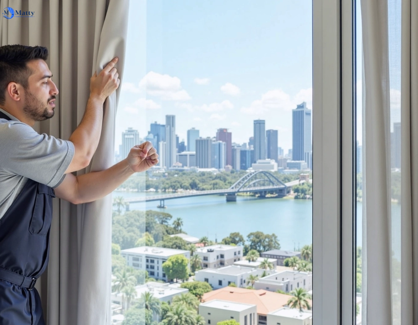 Professional curtain steam cleaning service cannon-hill QLD by Matty Curtain Cleaning